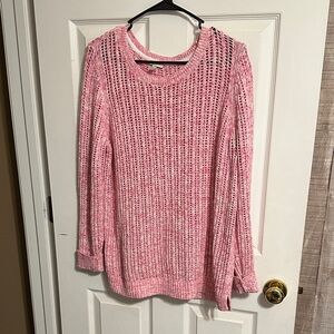 Talbots Pink Open-Knit Women's Sweater